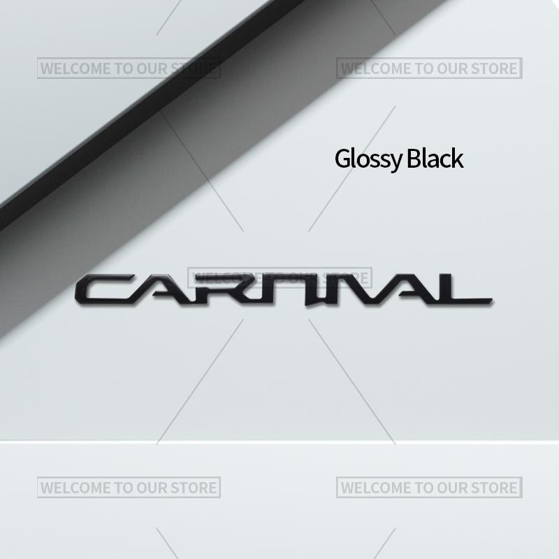 AANA1 3D Car Styling For Kia Carnival Letter Emblem HEV LX EX SX Prestige Badge Metal Stickers Rear Trunk Decals Auto Accessories