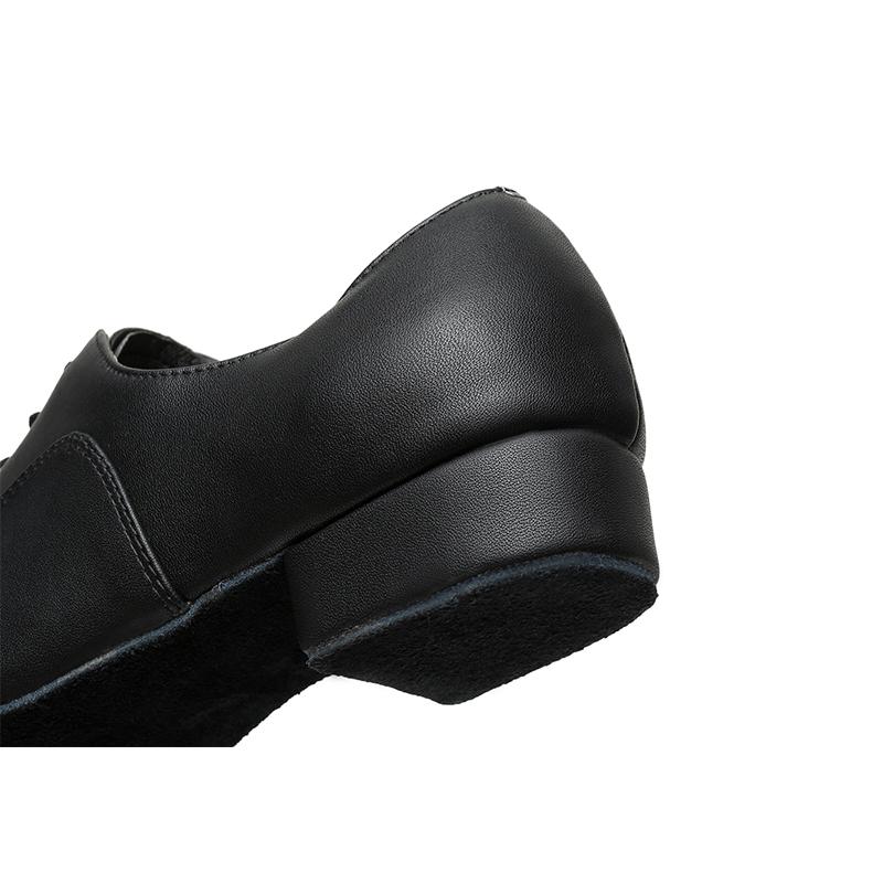 Черные кожаные мужские современные бальные туфли на низком каблуке 2,5 см, танцевальная обувь для танго