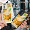 Phone Case: 2D flat design suitable for Samsung Galaxy A34 A35 M05 M06 S20 S22 S21 FE Plus 5G protective case, toast bread, perfect Christmas and Hall