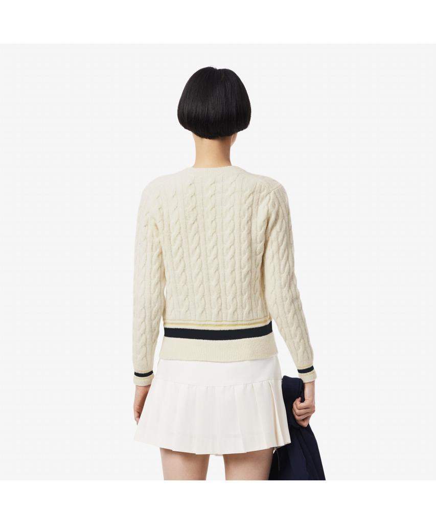 LACOSTE Women'S Tipping Point Cable Sweater Af4159-55N Xfj