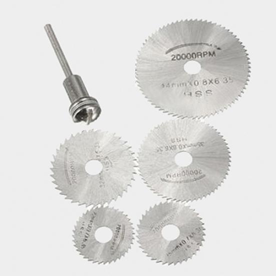 6шт/набор мини-дисковых режущих дисков из быстрорежущей стали с вращающимся инструментом оправки