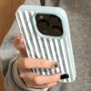 Чехол для iPhone 16 15 14 13 12 11 17 Pro Max Белый в полоску Синий Текстура складок Чехол для телефона Чехол для телефона для iPhone 16 Plus Funda