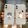 Прозрачный чехол для телефона для iPhone 13 15 Чехол для 12 11 14 Pro Max 13 12Mini X XS XR SE2 7 Plus Мультяшные животные Кошки Чехлы Fundas