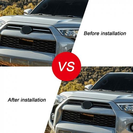 Matte Black ABS Front Center Grille erts Cover Trim Replace for + 4Runner