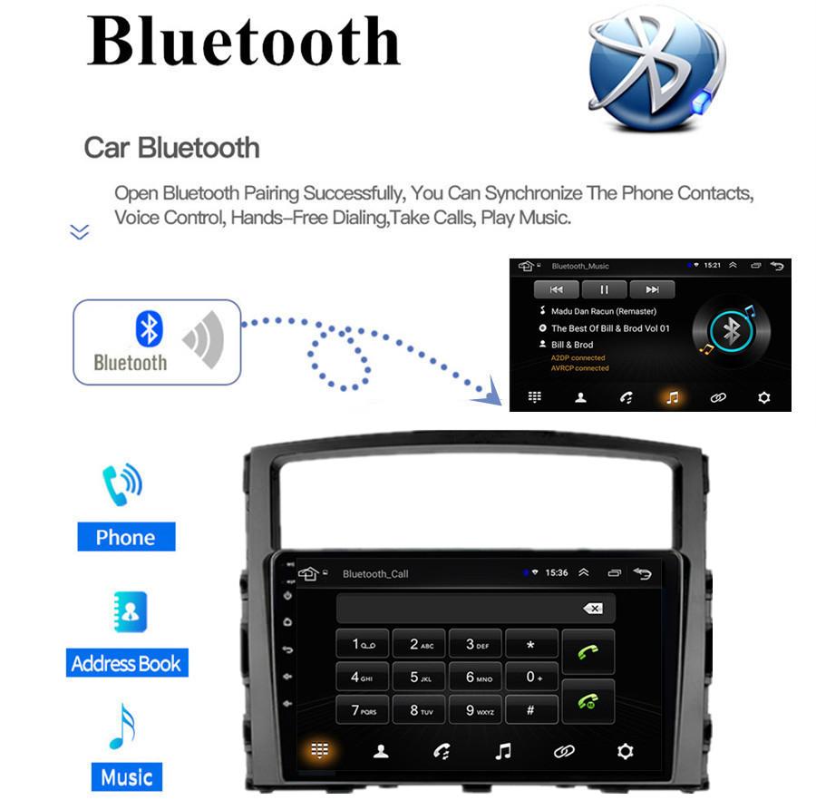 9'' 1+16 ГБ Головное устройство Радио Плеер GPS WiFi BT FM Для Mitsubishi Pajero 2006-2016
