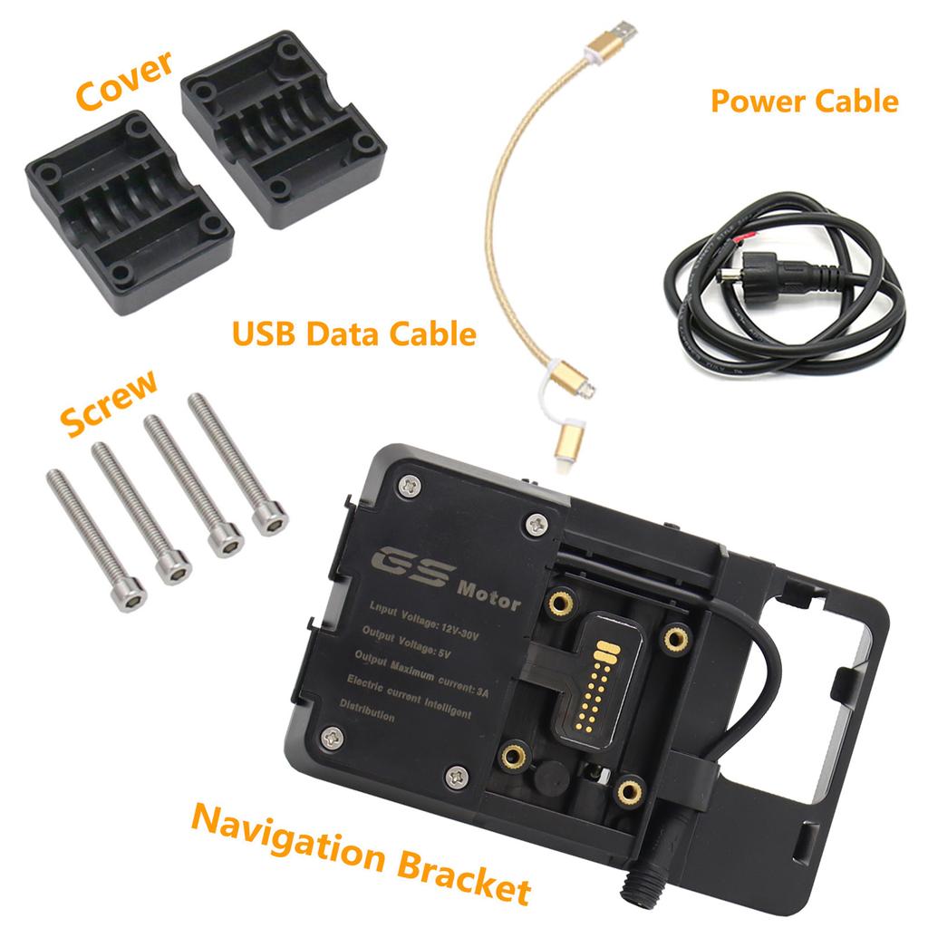 Аксессуары для навигационного кронштейна для мобильного телефона с USB-зарядным устройством для BMW R1200GS LC&Adventure S1000XR