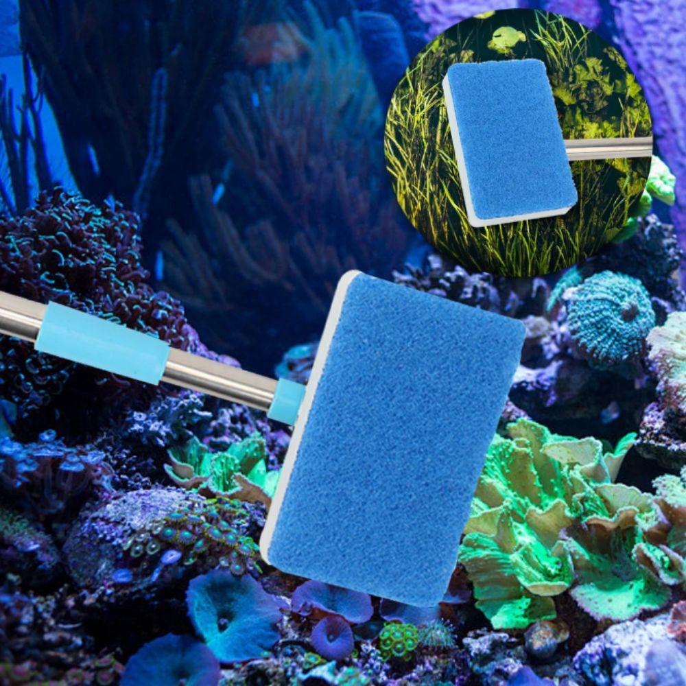 180° Adjustable Fish Tank Cleaner Scrubber Telescopic Fish Tank Cleaning Brush  For Aquarium