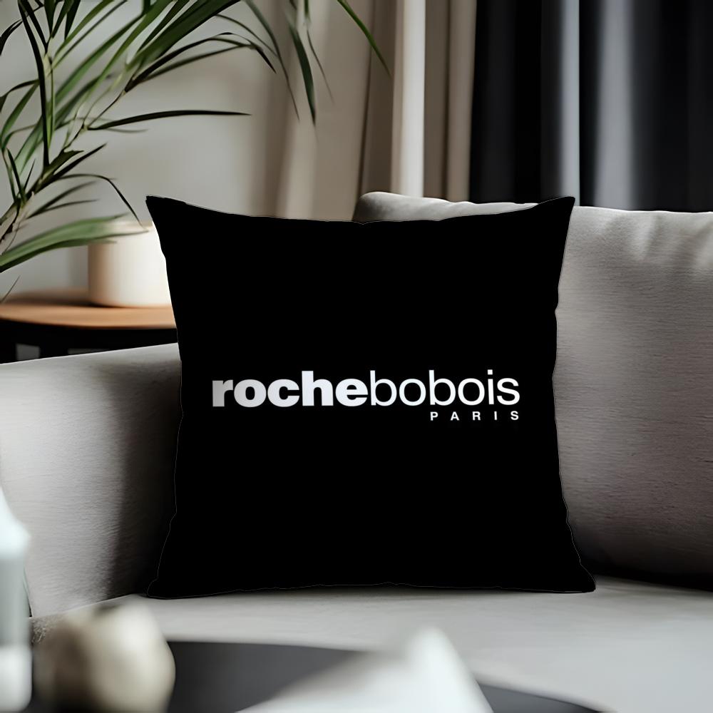Hot Rroche Boboised Cushion Cover Antidustmite Pillowcase Invisible Zipper Silky Short Plush Sofa Cushion Cover