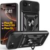 Чехол-броня с защитой камеры со сдвижной шторкой для iPhone 16E, чехол с магнитной подставкой-кольцом для iPhone SE 2025 SE4