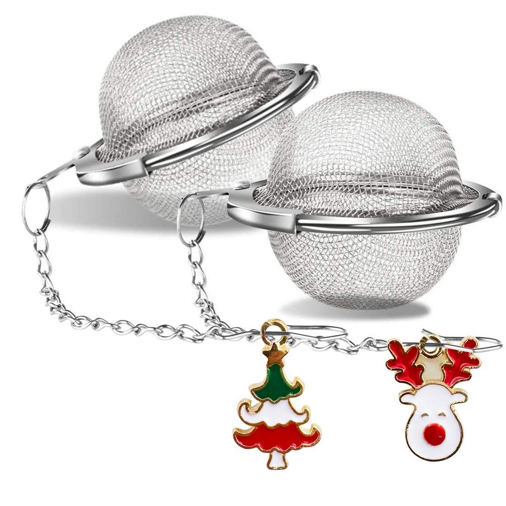 2PCS Stainless Steel Butterfly Bee Chain Tea Infuser Fine Mesh Spice Ball Tea Strainer Soup