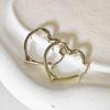 Женские креативные геометрические серьги-обручи с сердцем и золотым цветом