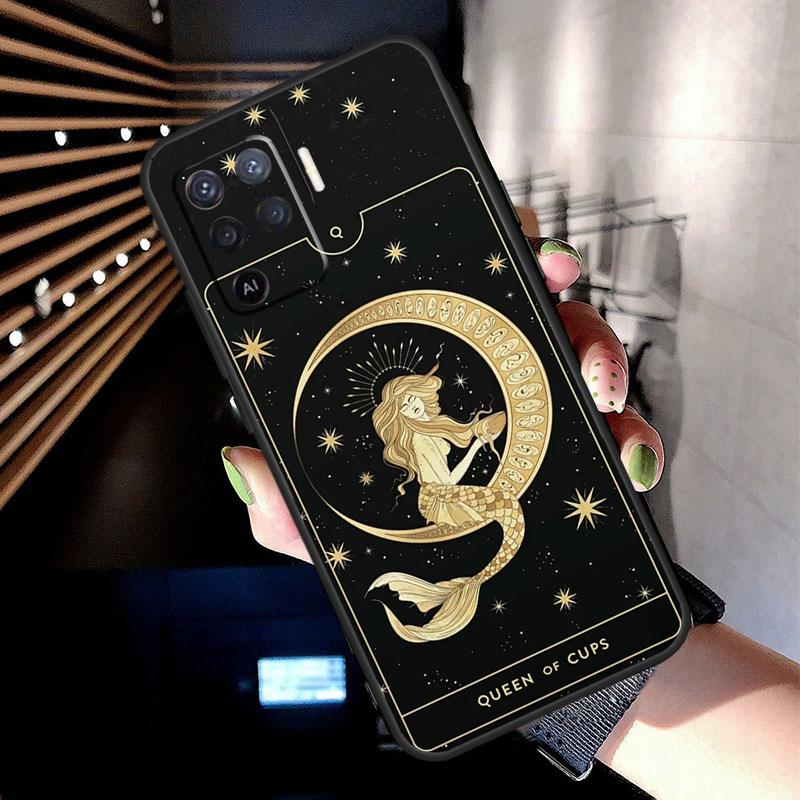 Чехол-кошелек для карт Таро и астрологии для OPPO A96 A76 A16 A94 A74 A54 A53 A57 S A15 A52 A72 A93 A5 A9 A31 A17 A77 A78