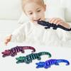 3D Printed Crocodile Articulated Animal Ornament Flexible Reptile Crocodile Fidget Toy for Adults Home Office Desk Decoration