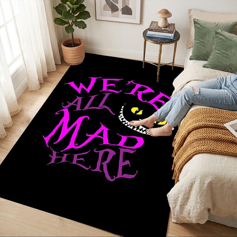 Alice'S Quote Living Room Nonslip Area Rug Soft Carpet For Bedroom Game Playroom Sofa Office Home Decor Doormat Christmas Gift C922415