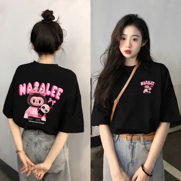 Summer's New Stylish and Youthful T-shirt for Women A Trendy Large-sized Short-sleeved Cute and Loose Top