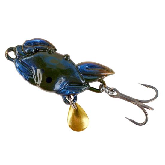 3.5CM/10G Metal Crab Spinner Blade Lure with Hook Long Casting Crab Bait with Rotating Sequin Spoon Spinnerbait Saltwater Freshwater Fishing