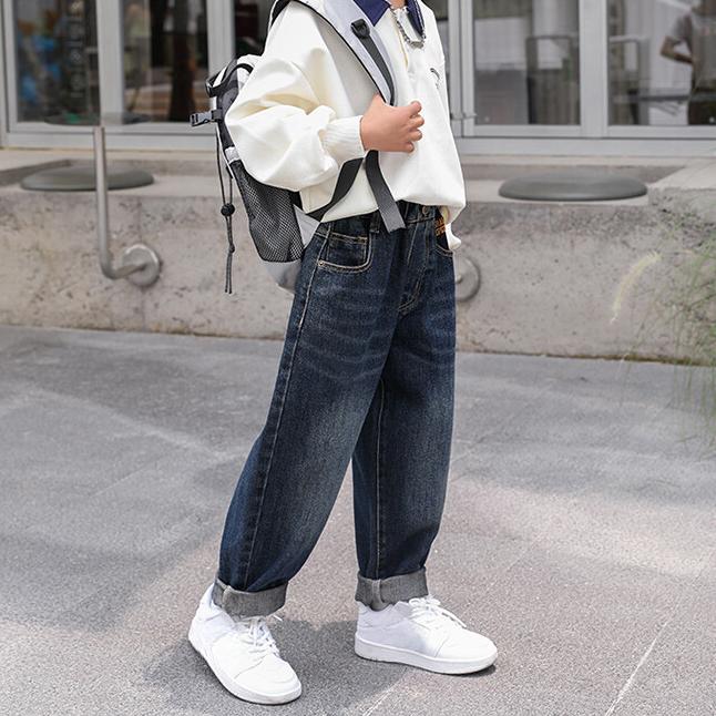 Джинсы для мальчиков Свободные брюки Корейские брюки Повседневные детские джинсы
