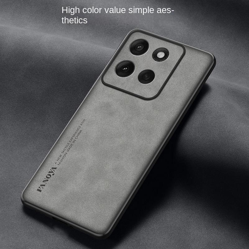 Plain leather comfortable suede case For Moto G86 Power G56 G35 G55 G75 G85 E13 G04 G04s G14 G24 G34 G54 G84 Lens Protect Cover
