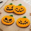 yangyizhi Wooden Pumpkin Coaster, Non-Slip Halloween Table Mat, Heat Insulation Waterproof for Holiday Party Home Decor