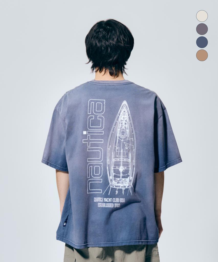 NAUTICA Yacht Blueprint T-Shirt (4 Colors) Nts5726