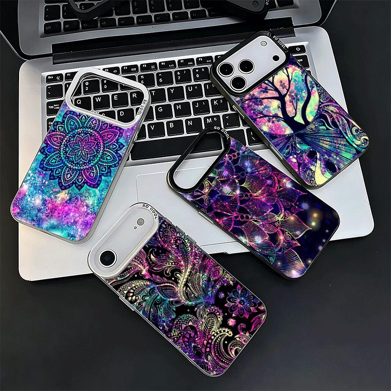 Mandala Sunflower Dreamy Style Soft Phone Case for iPhone 15 16 17 Pro Max 17Air 16E 14 Plus 13 12 Mini Shockproof Cover Back Sh