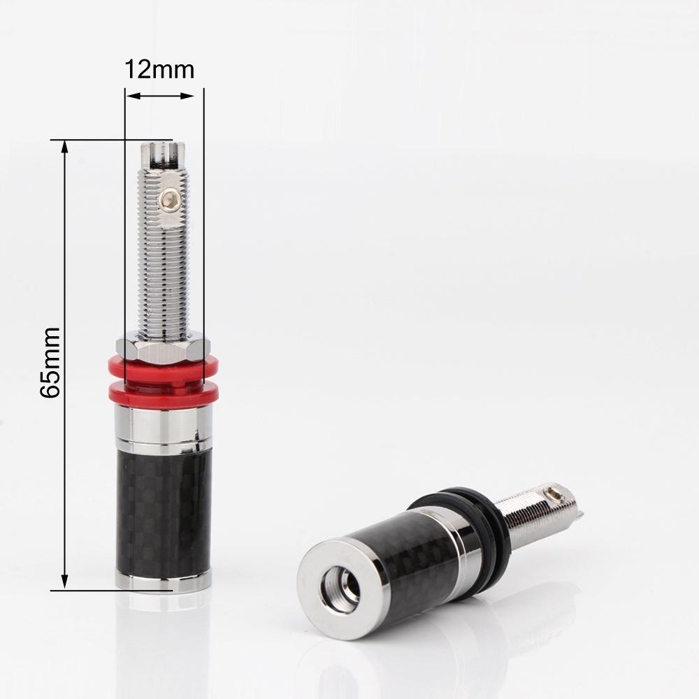 Клеммы для динамиков из углеродного волокна с родиевым покрытием из белого золота и гнезда