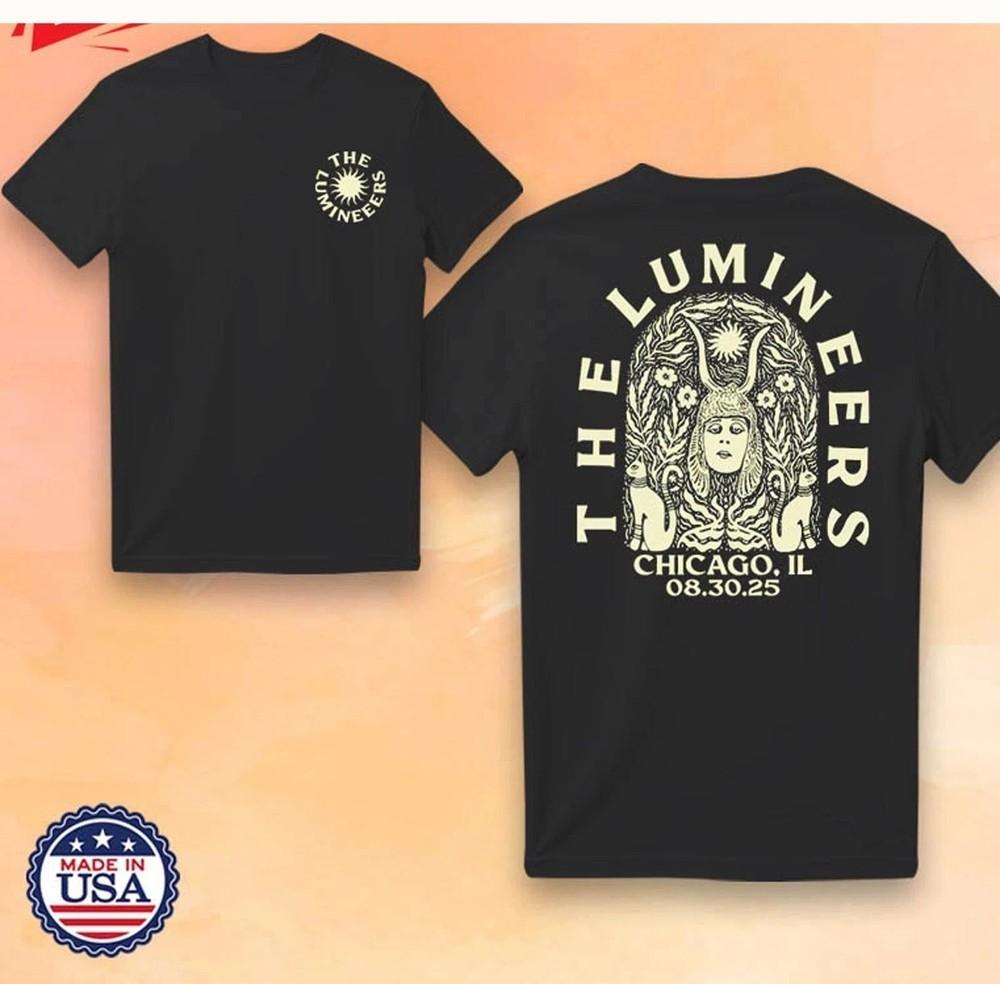 ГОРЯЧИЙ!!! The Lumineers Soldier Field Чикаго 30 августа 2025 Тур S-4XL Унисекс Футболка