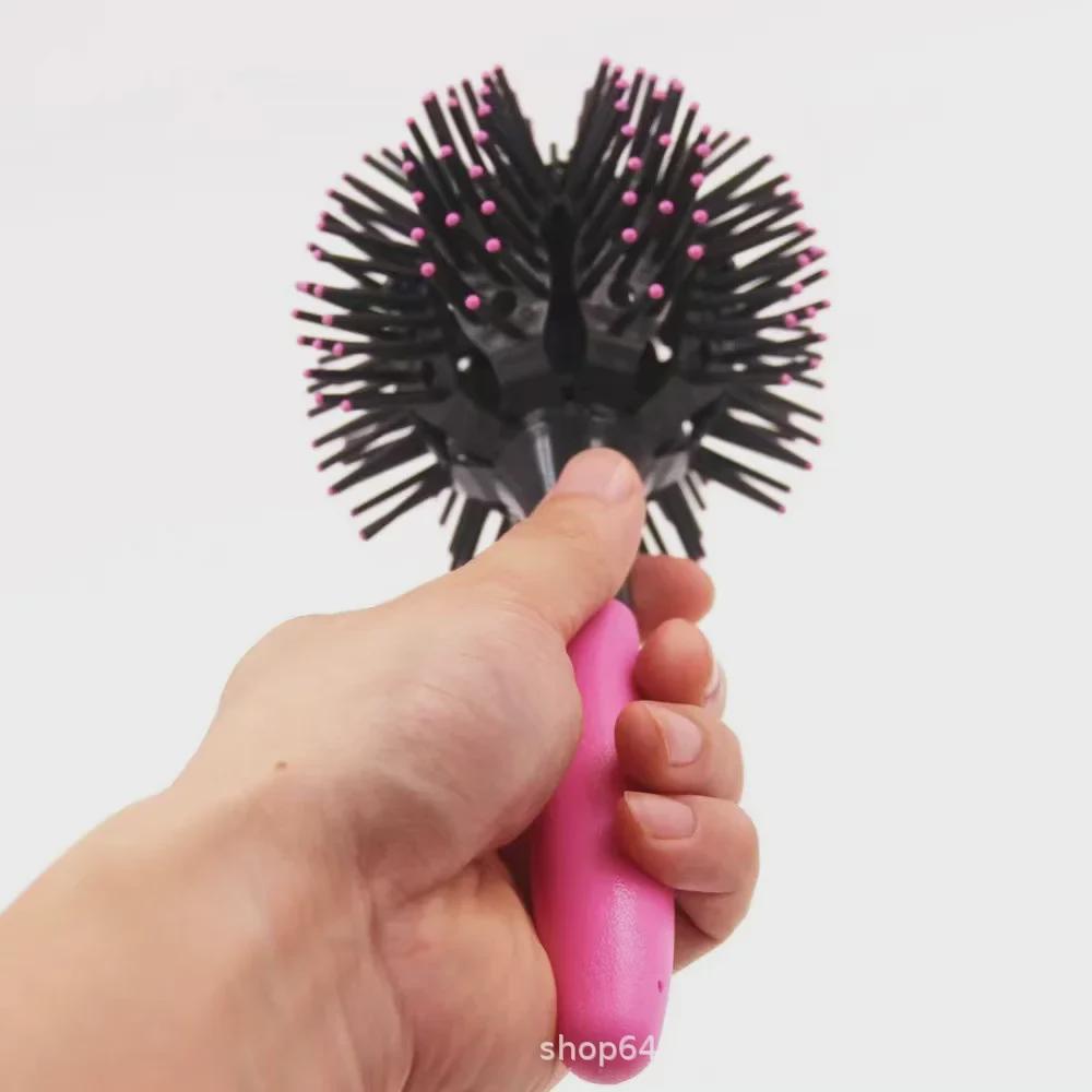 3D сферическая расческа для вьющихся волос: Японская и корейская воздушная укладка, термостойкий массаж