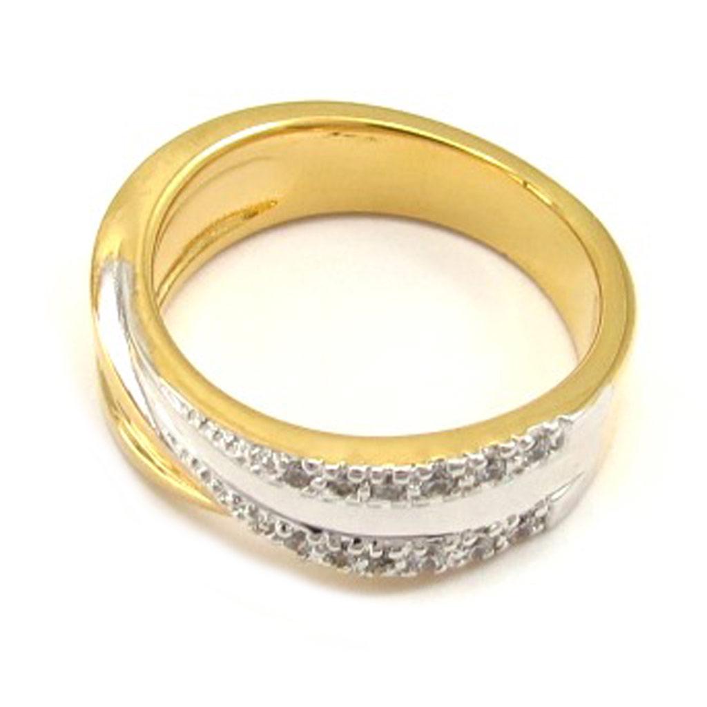 2 Tone 'Scarlett' Gold Plated Ring