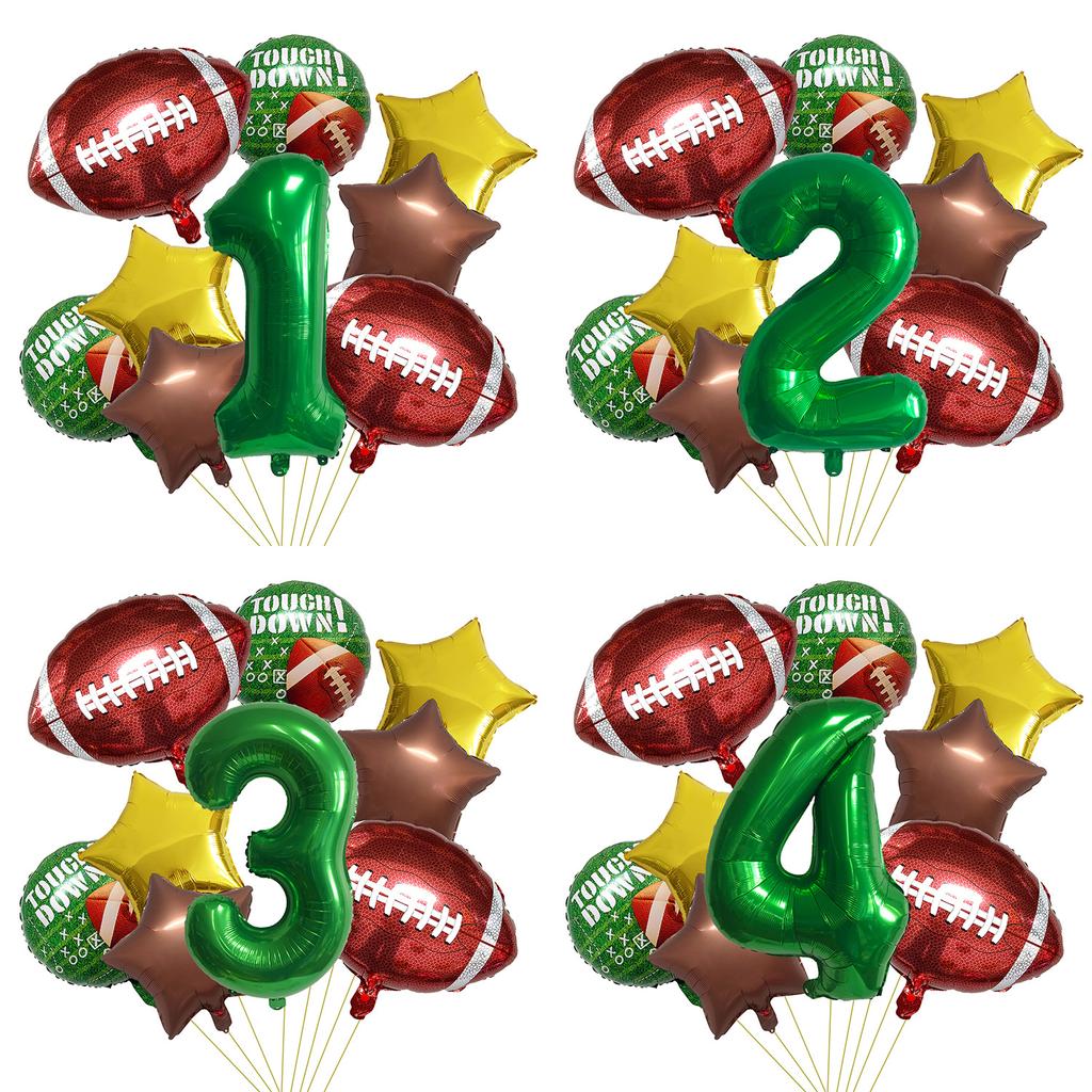 Rugby Balloon Set 32-inch Digital Children's Super Bowl Decorative Aluminum Film Balloon Scene Arrangement