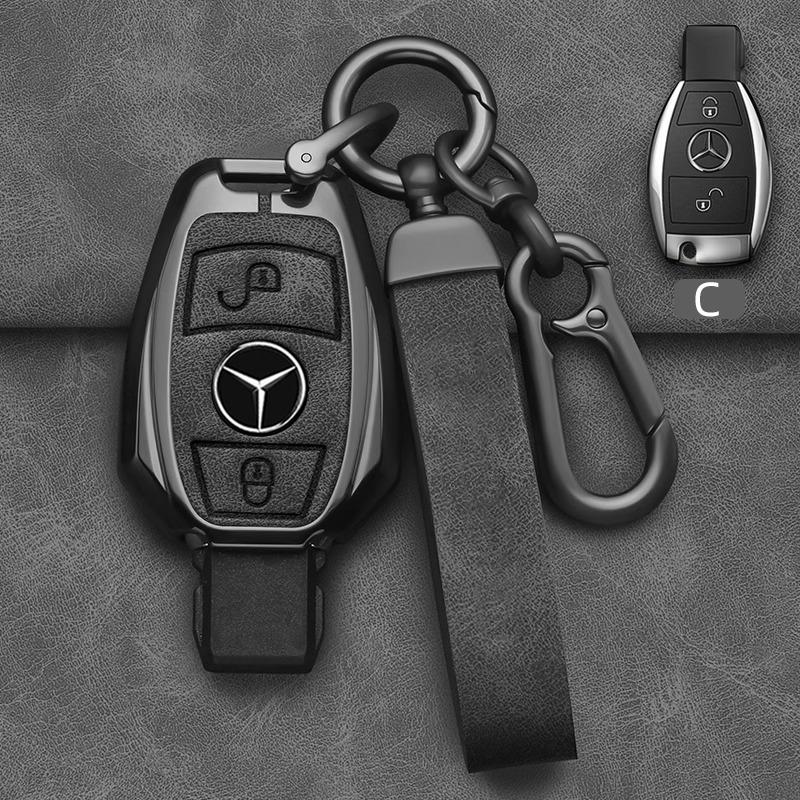 Чехол для автомобильного ключа в стиле сплава, чехол-брелок для Mercedes Benz ABCEG Class C200 C300 E350 W205 E260L GLK A45 AMG BGA аксессуары