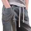 Gothic Skull Waist Chain Metal Tassel Jeans Chain Personality Punk Belt Chain  Jeans Decoration