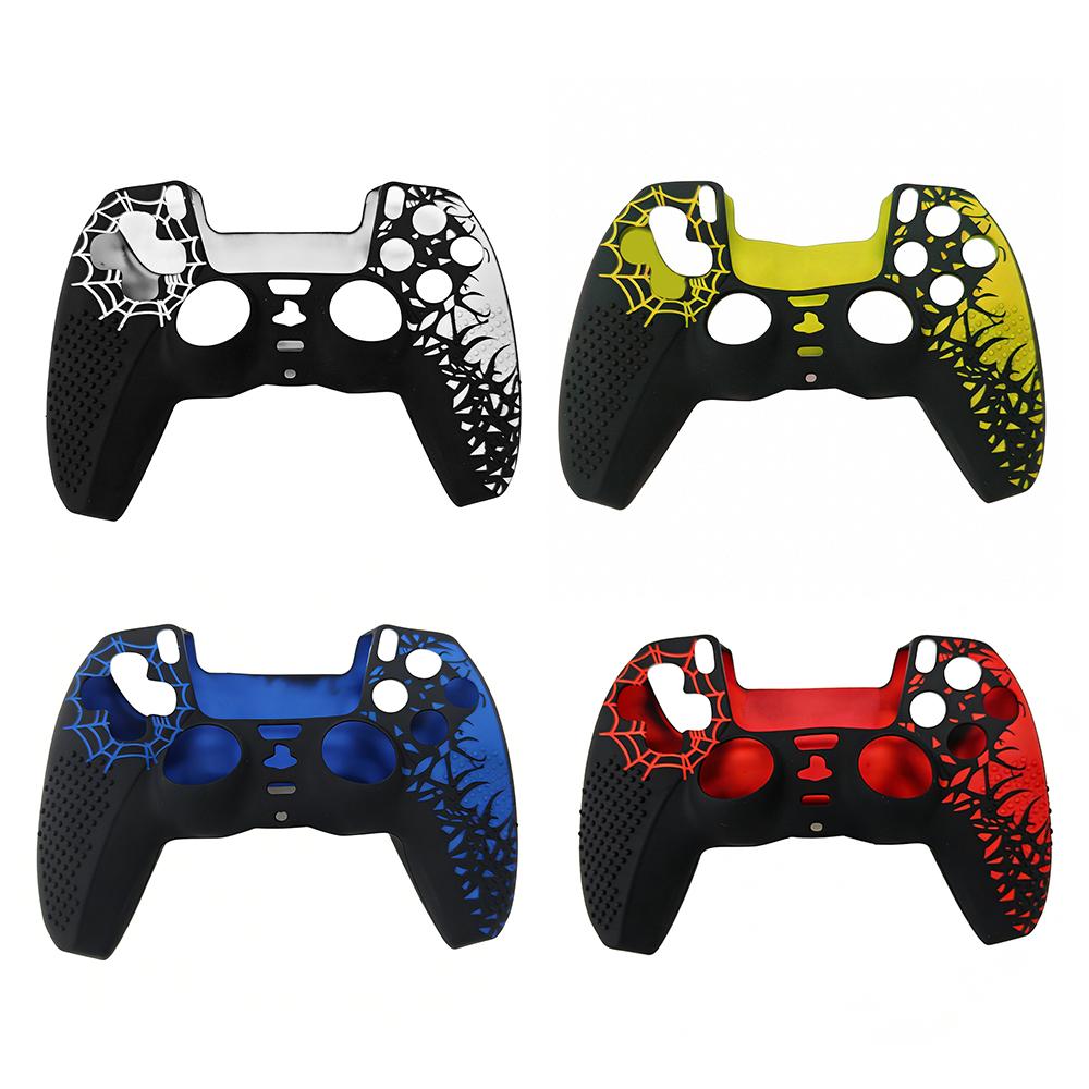 Силиконовый чехол DIY Custom Серия «Паук» Подходит для контроллера PS5 Playstation 5 Мягкая защитная крышка Противоскользящая