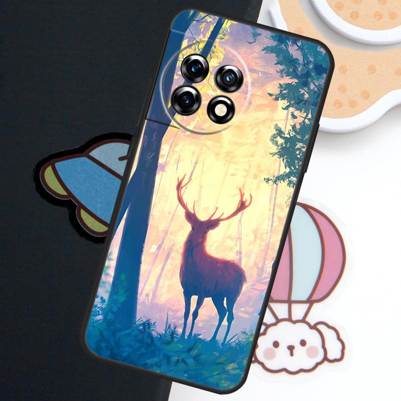 Deer Case For OnePlus Nord N20 N30 CE 5 3 4 Lite OnePlus 15 13 12 11 10 Pro 10T 13T 13R 15R Cover