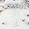 10Pcs Disco Balls Cocktail Stirrers Drink Sticks 1970s Disco Birthday Decoration Wedding Bachelorette Party Home Bar Supplies