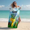 Personalized customized proof beach towel with Wobbly Life pattern - soft, absorbent,quick-drying,perfect swimming,camping&bathing