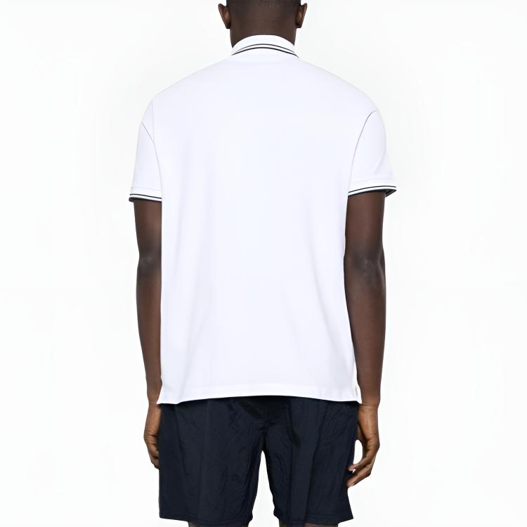 STONE ISLAND Мужская футболка поло приталенного кроя с логотипом Ss25, белая K1S1522002-SCS0018-V1001