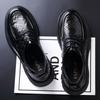 2025 New Hollow Leather Shoes British Style Leather Men's Shoes Platform Breathable High-end Leather Shoes Men's Summer Trend
