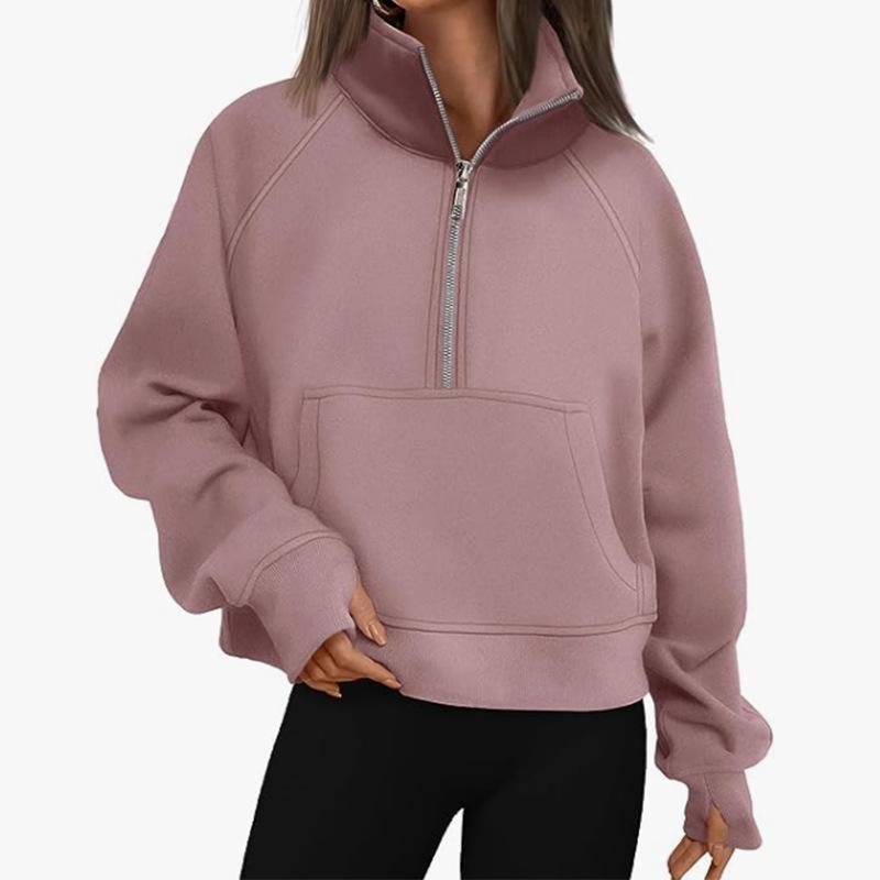 Women's Plus Size Autumn and Winter Loose Jacket Zipper Long Sleeve Sweatshirt