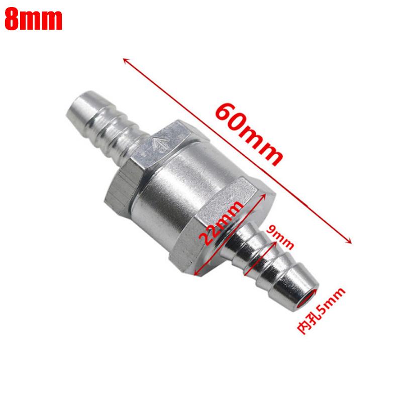2Pcs 6/8/10/12mm Aluminum Alloy Fuel One-way Check Valve Non Return Check Valve For Carburettor And Low Pressure Fuel Systems