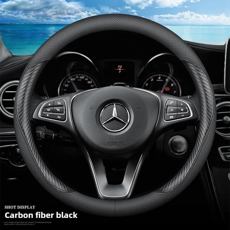 Leather Car Steering Wheel Cover for Mercedes Benz Amg CLS GLC GLB CLA 250 W218 W166 C200 W204 W245 W203 W221 W211 Accessories JO1