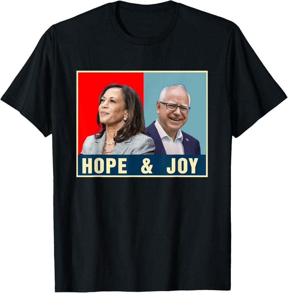 Kamala Harris Tim Walz 2024 Hope And Joy T-Shirt Unisex T-Shirt