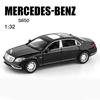 1/32 Scale Benz S650 V12 Luxury Diecast Car Model Toy, Pull Back Toy Vehicle with Sound and Light for Kids Toddler Boys Girls Gift Collection