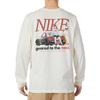 Nike Футболка с длинным рукавом с принтом алфавита, дышащая, мужская, белая FD1340-110