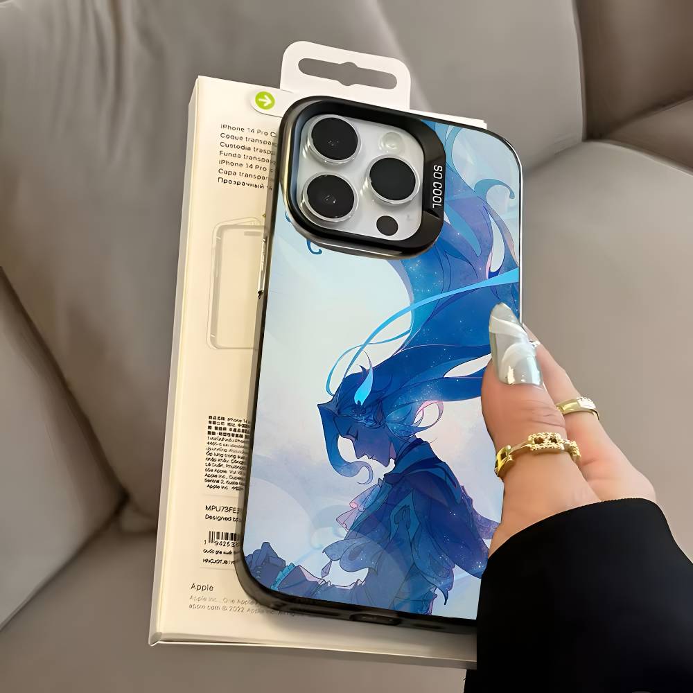 Чехол для телефона N-Neuvilettes для iPhone 17 17Air 16 15 14 13 12 11 Pro Max Plus Цветной Серебряный