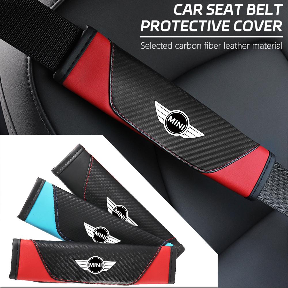 For MINI Cooper JCW WORKS R55 R56 F55 F56 R57 R58 R59 R60 Car Styling Safety Belt Cover Shoulder Protector Pad Auto Accessories qw63