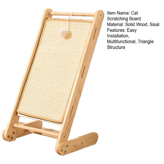 Наклонная когтеточка из сизаля, наклонная рампа для когтей, наклонная когтеточка с шариками для домашних кошек и котят, защита домашней мебели
