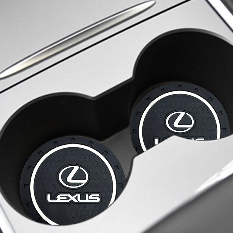 Interior Stickers Car Coaster Pad Anti-slip Anti Coaster Water Cup Slot Decorate Accessories For Lexus NX LS UX LM LX GX LC RZ I