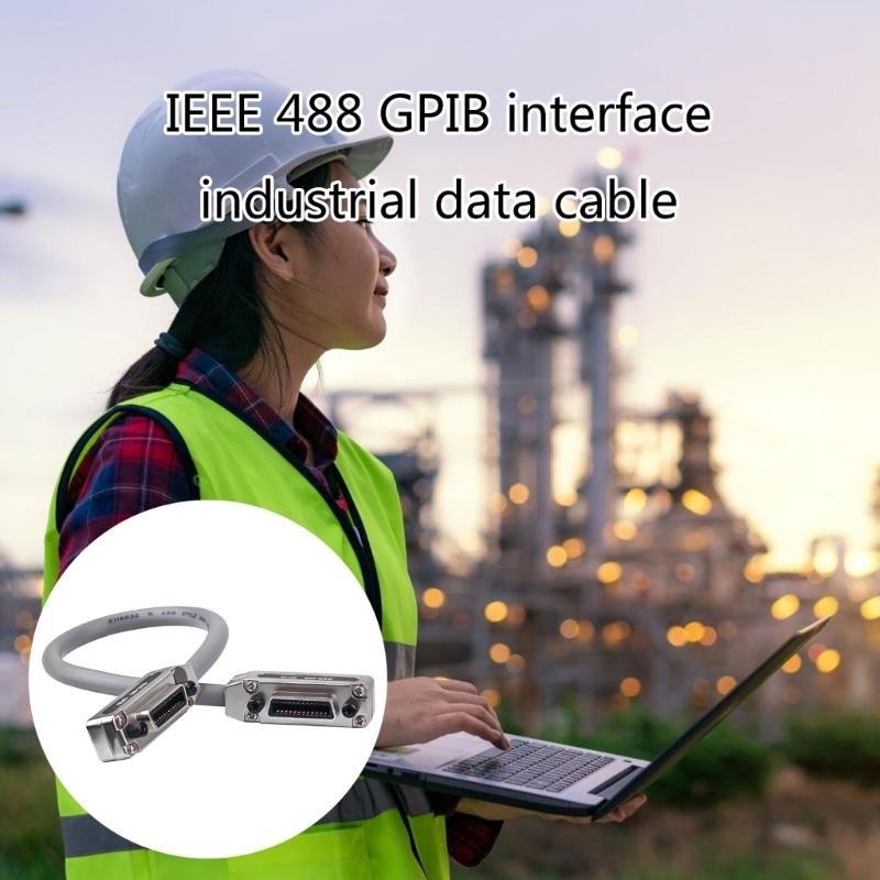 Durability PVC Coating IEEE488 Cable GPIB Data Cable Compliant with IEEE488 Standard for Secure Connection 800cm/600cm