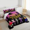 3 Piece Bedding Set Charlie Chocolate Factory Musical Wonka Pink Black Print Duvet Cover for Adult Fan Gift